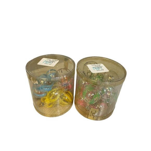 Pier 1 Italy Mini Clear Curated Glass Christmas Ornaments Glitter Lot of 21 - Picture 7 of 10